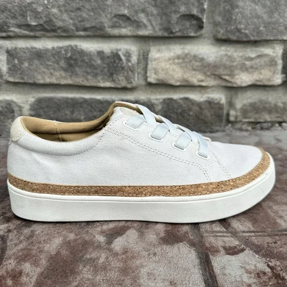 Womens 7.5 B - Revitalign Orthotic Gore-Lace Slip-On‎ Sneaker - Hermosa Cream - Picture 2 of 8